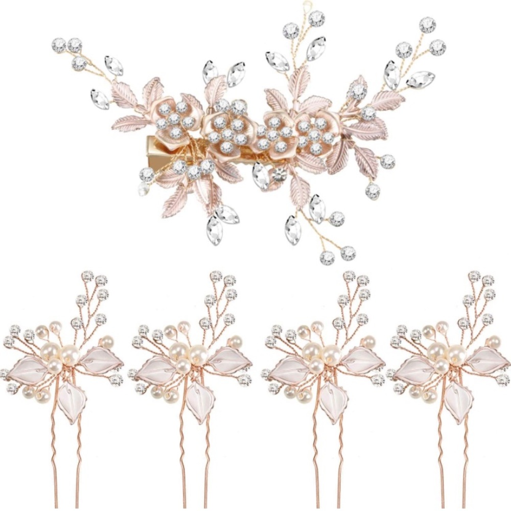 5 Piece Rhinestone Hair Pins - Picture 3 of 3